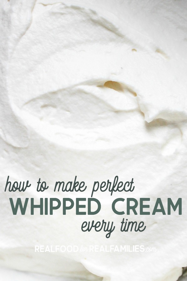 how to make perfect homemade whipped cream every time