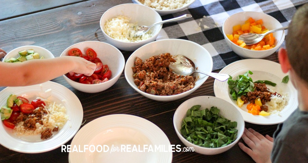 build your own burrito bowls