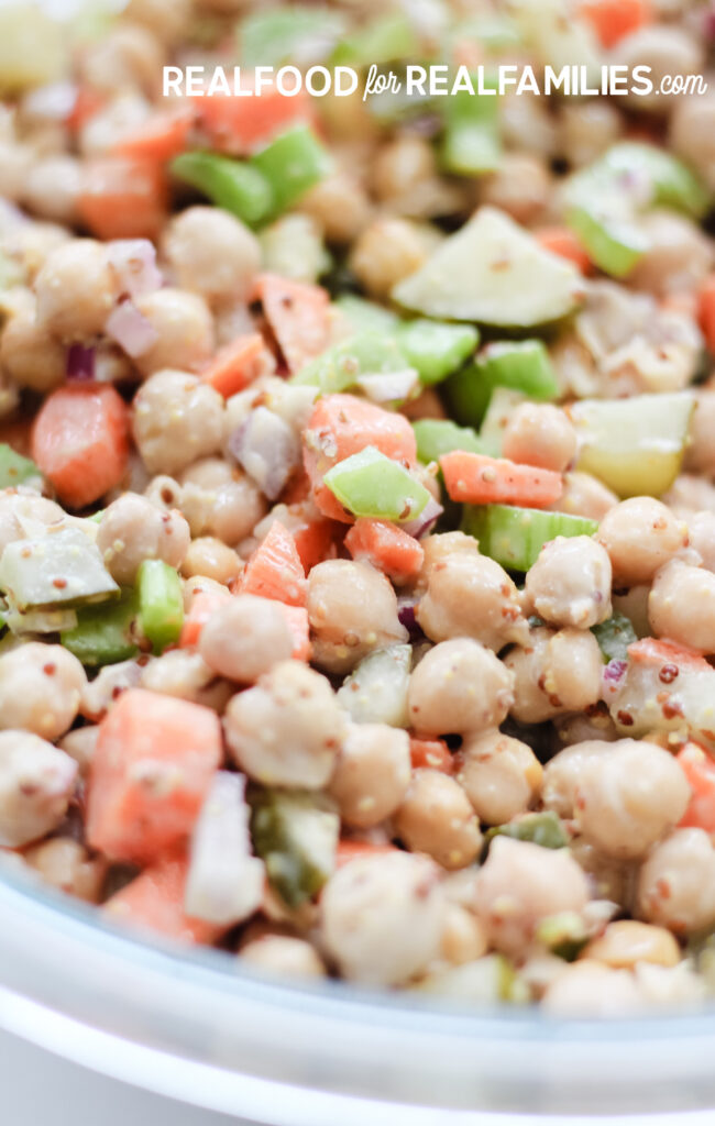 plant based chick pea salad meal prep recipe