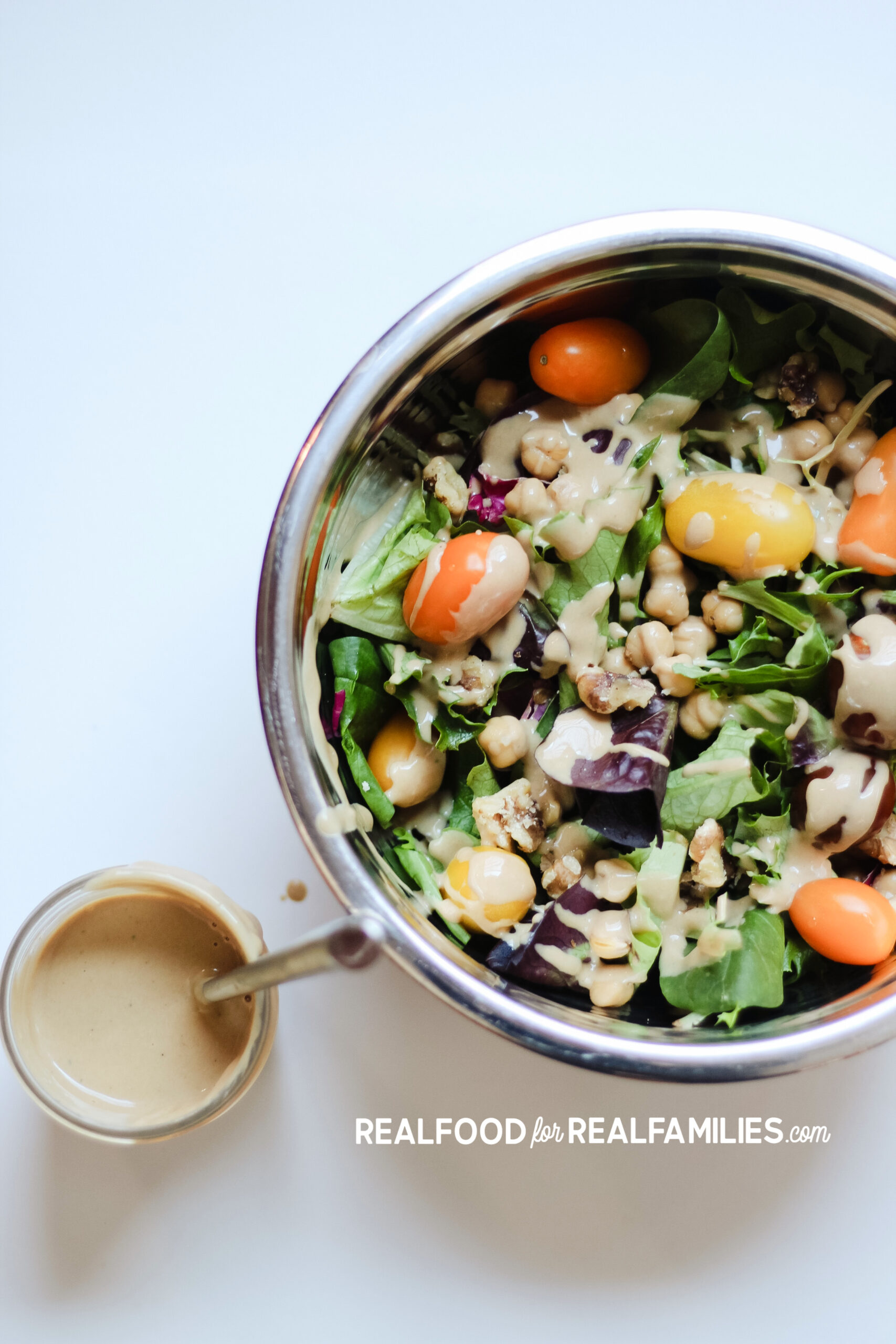 Easy healthy salad dressing (3 ingredients, plant based, oil free